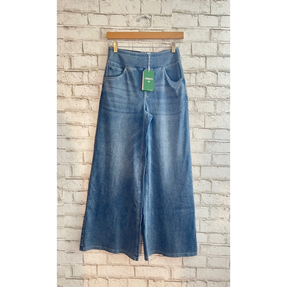 Halara Flex High Waisted Multiple Pockets Baggy Wide Leg Stretchy Jeans Size SP - Picture 8 of 13